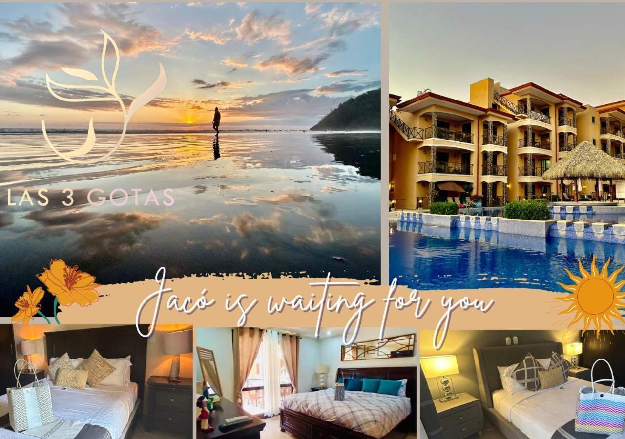 Apartamento De Lujo Las 3 Gotas Jaco, Frente Al Mar Con Vista A La Playa Exterior foto